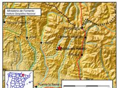 Localización del terremoto por parte del Instituto Geográfico Nacional.
