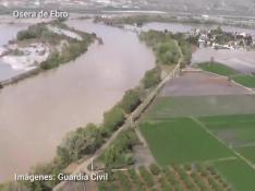 Crecida del río Ebro en Osera