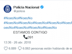 El tuit de la cuenta de la Policía Nacional