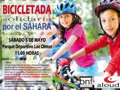 Binéfar y la ONG Alouda organizan una bicicletada solidaria con el Sáhara