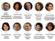 Los ministros de Pedro Sánchez, uno a uno