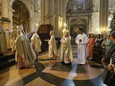 Misa de acción de gracias en la Seo por el 700 aniversario de la elevación de la diócesis de Zaragoza a archidiócesis.