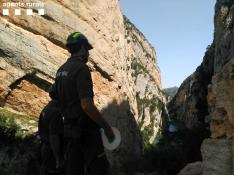 Un desprendimiento corta el tramo catalán del Camino Natural de Montfalcó a Montrebei