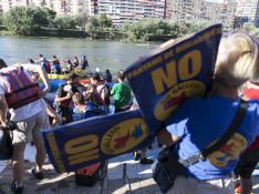 Descenso reivindicativo por el Ebro de los opositores al embalse de Biscarrués
