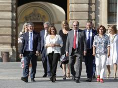 El Gobierno de Aragón al completo en los jardines del Pignatelli