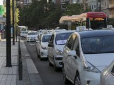 Huelga de taxis en Zaragoza.