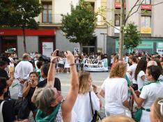 Concentración contra las agresiones sexuales el sábado en Huesca.