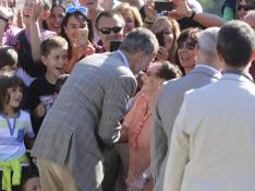 El Rey se mostró cercano y atento con todos los invitados y el resto de público en su visita al Parque Nacional de Ordesa y Monte Perdido