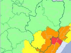 Alerta por fuertes lluvias en la provincia de Teruel