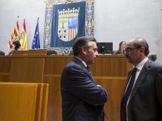 Luis María Beamonte y Javier Lambán están enfrentados por la ley de derechos históricos.