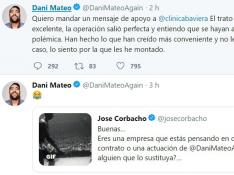 Dani Mateo vuelve a Twitter y pide disculpas a la  Clínica Baviera "por la que les he montado"