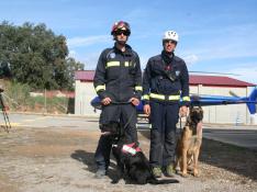 Foto de archivo de las unidades caninas de Ribagorza y Alto Gállego, que participarán este viernes en el operativo de búsqueda