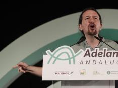 Pablo Iglesias dice que Andalucía es "el segundo plato" para Susana Díaz