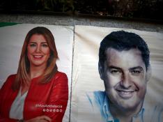 La candidata socialista Susana Díaz y el candidato del PP Juan Manuel Moreno Bonilla