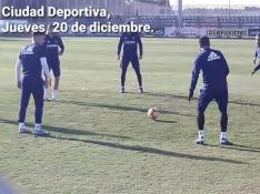 Segundo entrenamiento del Real Zaragoza con Víctor Fernández