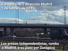 Los presos del 'procés', rumbo a Madrid pasando por Zaragoza