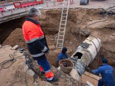 Reparación de la tubería de suministro de agua de Utebo y Casetas