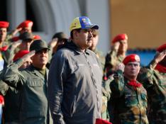 Nicolás Maduro durante un acto de Gobierno con militares este lunes en Maracay.