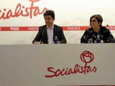 Luis Felipe y Elisa Sancho durante la rueda de prensa ofrecida este martes 12 de febrero.