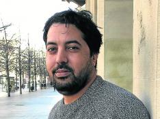 El periodista Ahmed Brahim Ettanji, en Zaragoza.