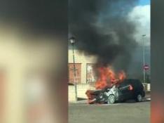Arde un coche en La Muela, Zaragoza