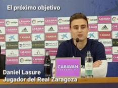 Lasure, del Real Zaragoza: "Tenemos que ganar por nosotros y por la afición"