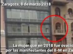 Vuelve a escena la mujer que arrancó la gran ovación  del 8-M el año pasado en Zaragoza