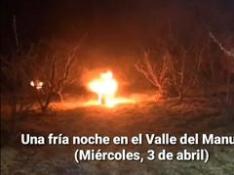 Fuego contra las bajas temperaturas en la comarca de Calatayud