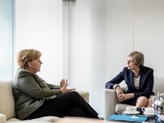 Angela Merkel y Theresa May en Berlín