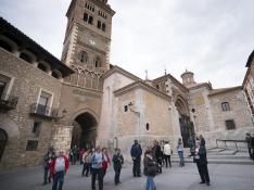 Imagen de la catedral de Teruel, tras la restauración de sus fachadas, en 2016.