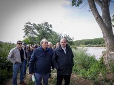 Javier Lambán, este domingo en Pradilla de Ebro, donde ha presentado el plan Ebro 2030.