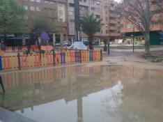 El parque de la Esperanza tras las lluvias.
