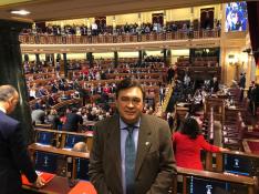 Tomás Guitarte, diputado por Teruel Existe, en su primer día en el Congreso