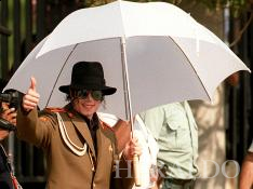 Michael Jackson en Zaragoza para ofrecer un concierto en la Romareda el 24 de septiembre de 1996