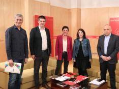 Reunión de PSOE y Bildu este martes.