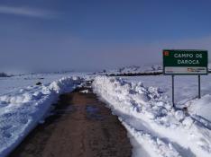La zona del Campo de Daroca ha sufrido el temporal de nieve