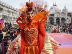 El Vuelo del Ángel en el carnaval de Venecia.