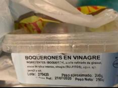 Alerta sanitaria por anisakis en boquerones en vinagre de la marca Pescados Medina