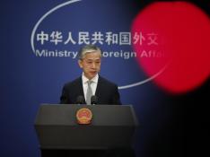Wang Wenbin, ministro de Asuntos Exteriores de China, en rueda de prensa