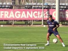 Primer entrenamiento del Real Zaragoza con Narváez