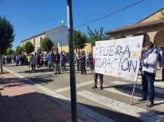 Manifestación contra la okupación en Nuez de Ebro