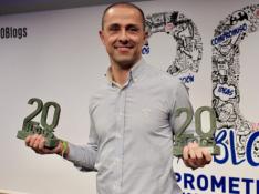 Rubén García, ganador de la 13ª  edición de los Premios 20blogs
