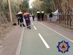 Protección Civil rescata el cadáver del río Jalón.