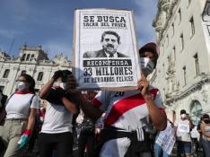 Protesta contra Manuel Merino en las calles de Lima