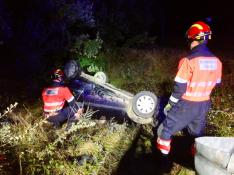 Dos heridos en un accidente de tráfico en la A-1413, a la altura de Cretas