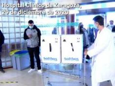 El Hospital Clínico de Zaragoza recibe las dosis de la vacuna contra la covid para Aragón
