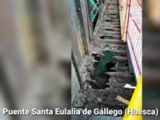 Cerrado el puente de Santa Eulalia de Gállego por el inicio de las obras de mejora