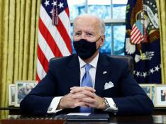 Joe Biden en el despacho oval de la Casa Blanca