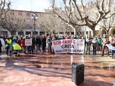 Protesta de los vecinos del Pirineo en Huesca