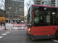 Bus urbano. Protesta sindical